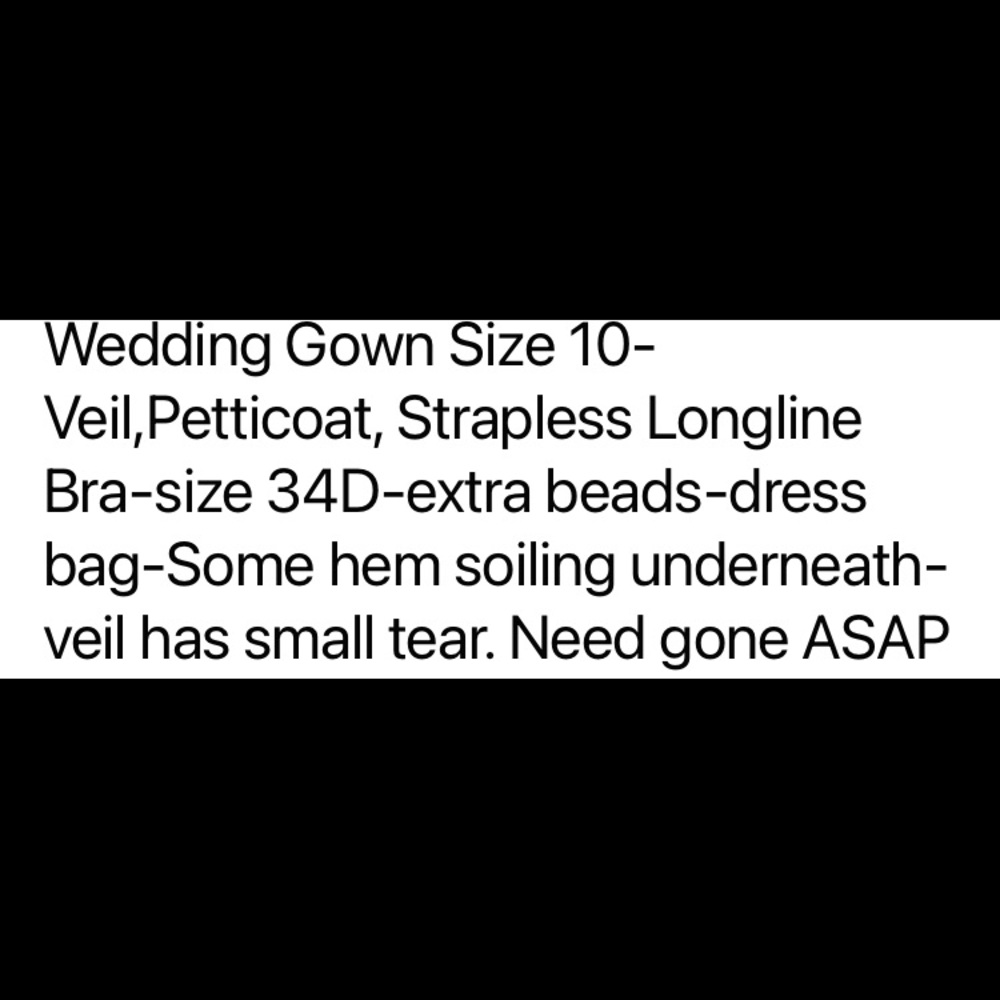 Stunning strapless wedding gown - Picture 6 of 7